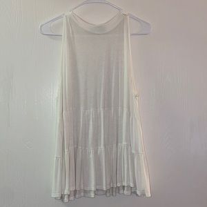 White high neck shirt. Very light and thin. Perfect for spring and summer